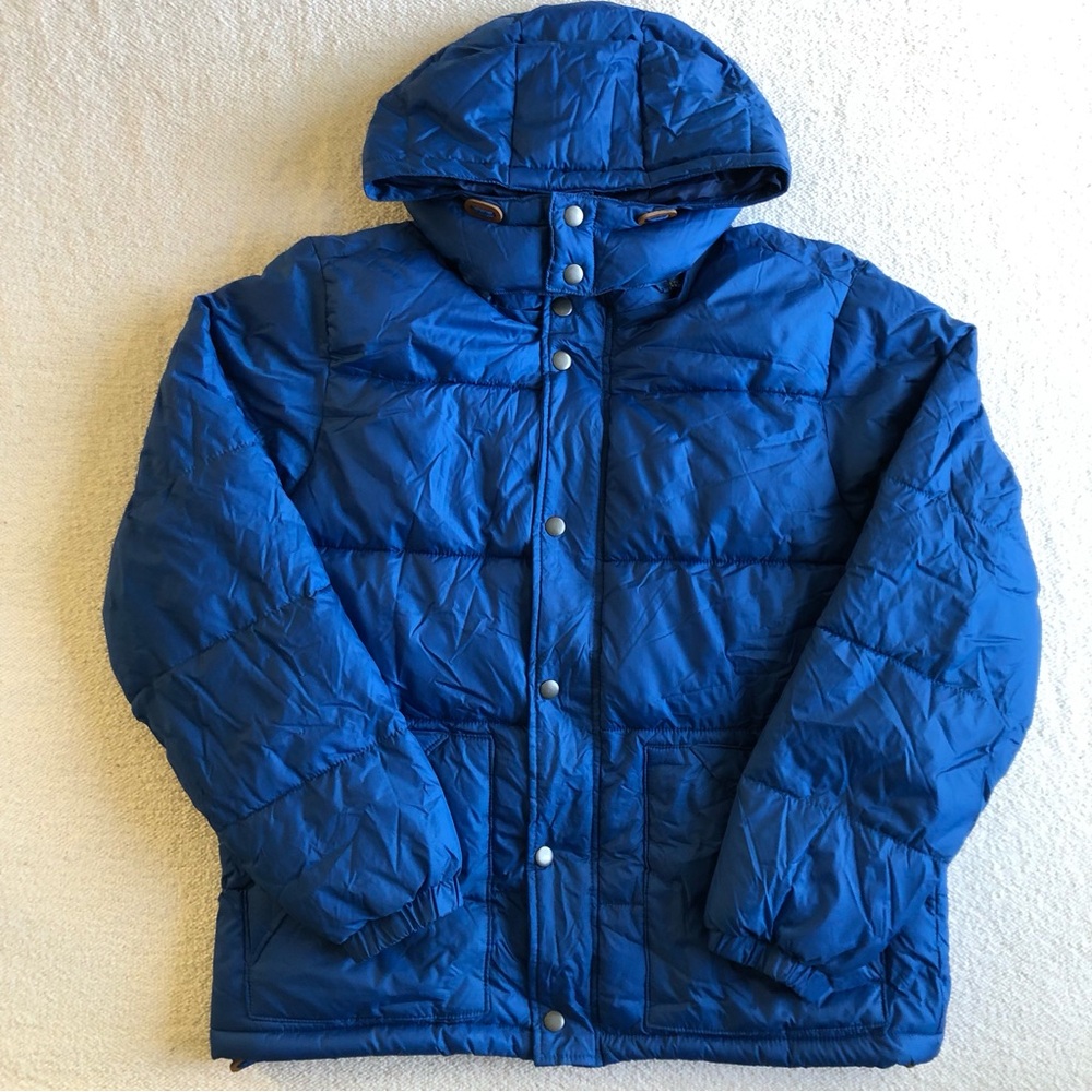 OLD NAVY Men’s Blue Heritage Hooded Puffer Jacket Size Large